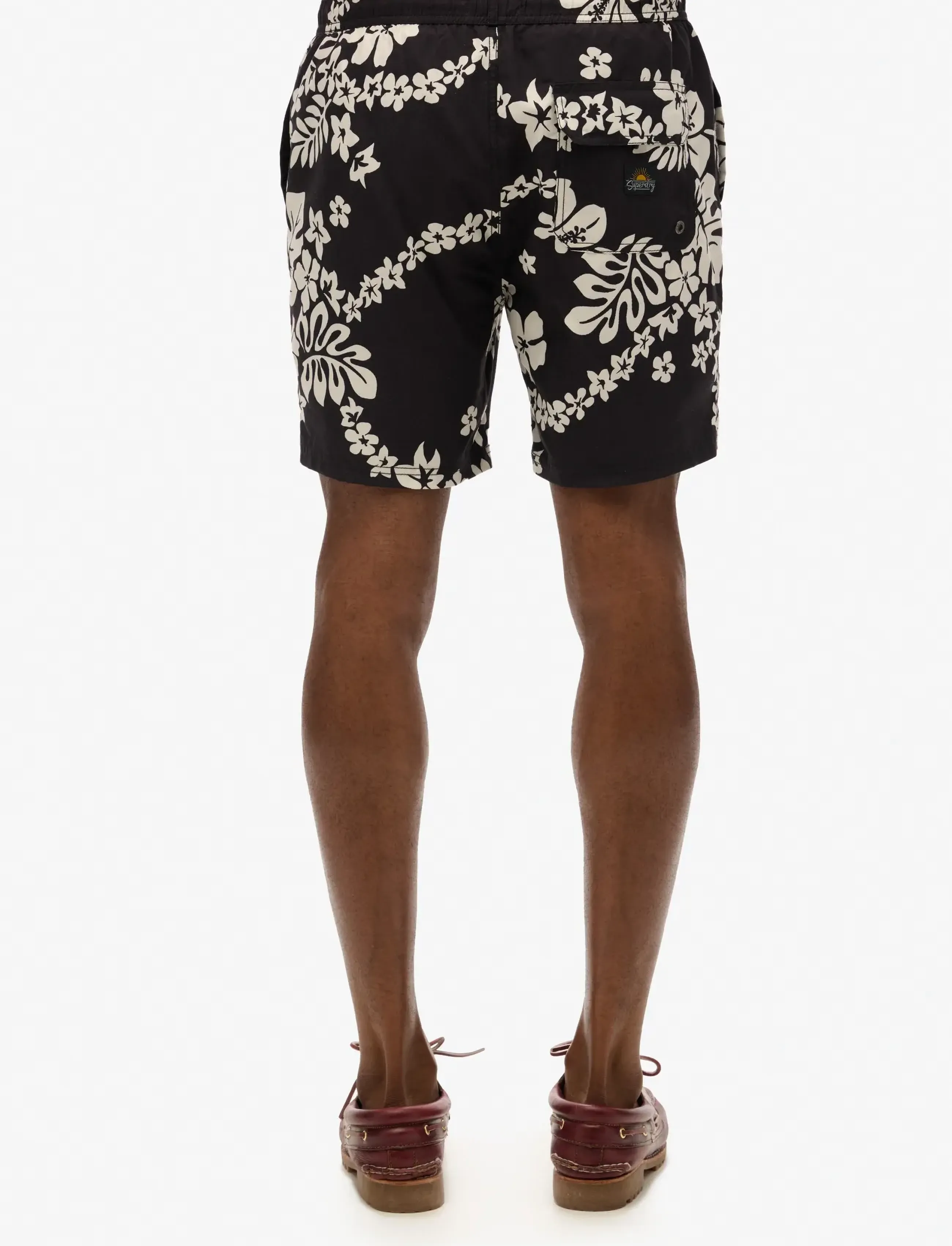 Superdry - HAWAIIAN PRINT 17 SWIM SHORT - badeshorts - surf school black - 2