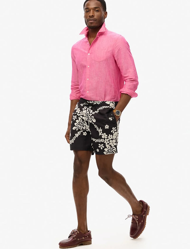 Superdry - HAWAIIAN PRINT 17 SWIM SHORT - swim shorts - surf school black - 4