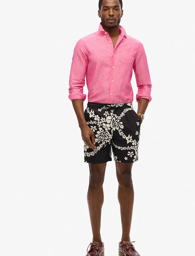 Superdry - HAWAIIAN PRINT 17 SWIM SHORT - swim shorts - surf school black - 5
