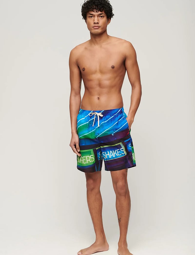 Superdry - PHOTOGRAPHIC 17 SWIM SHORT - swim shorts - neon navy - 3