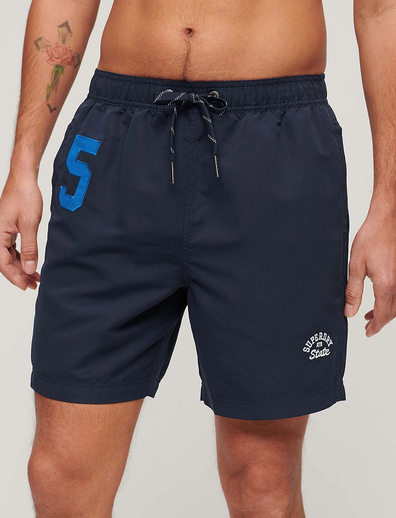 Superdry - VINTAGE POLO 17INCH SWIM SHORT - uimashortsit - richest navy - 0