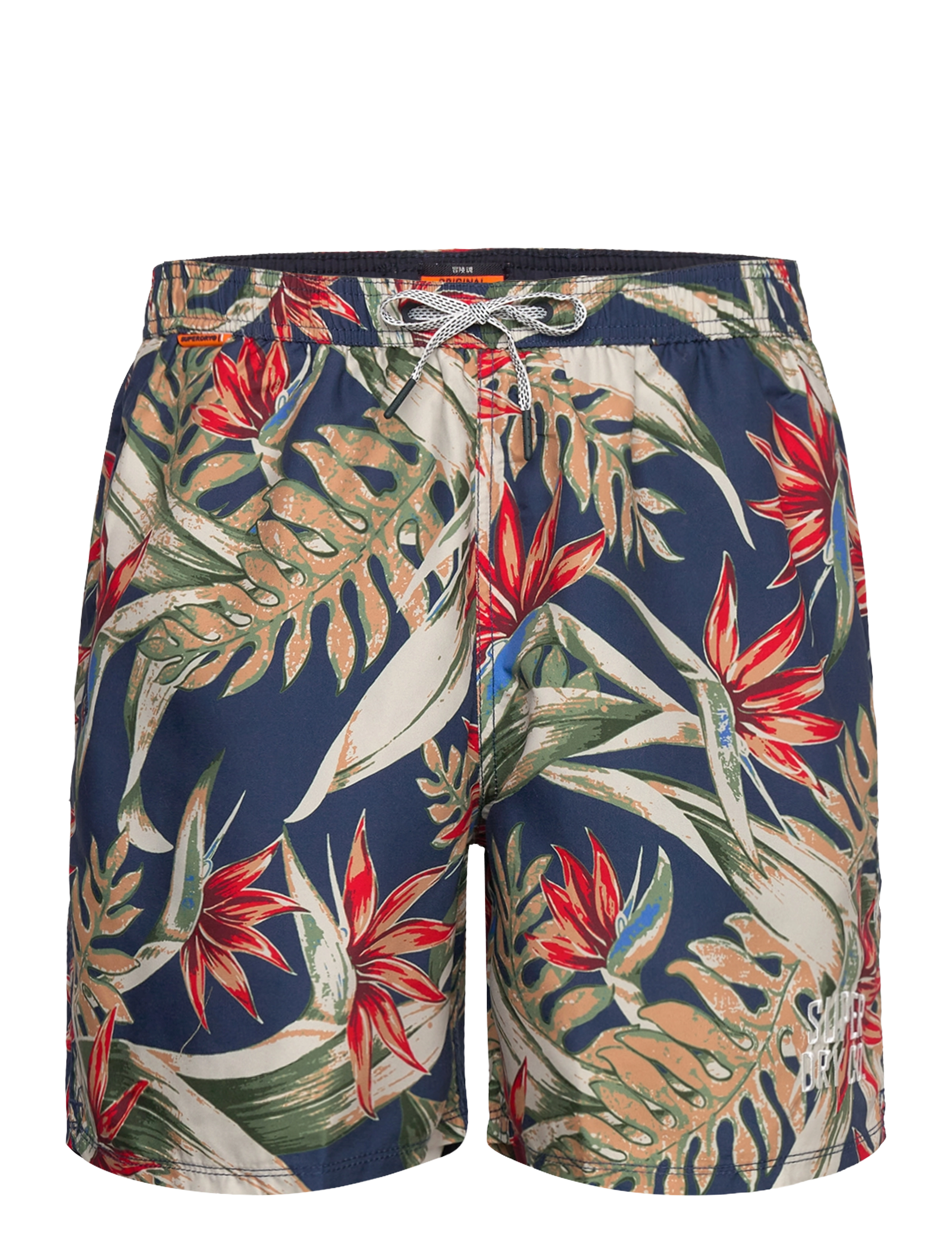 Superdry HAWAIIAN PRINT 16 SWIM SHORT - Badetøj - BIRD OF PARADISE NAVY / navy