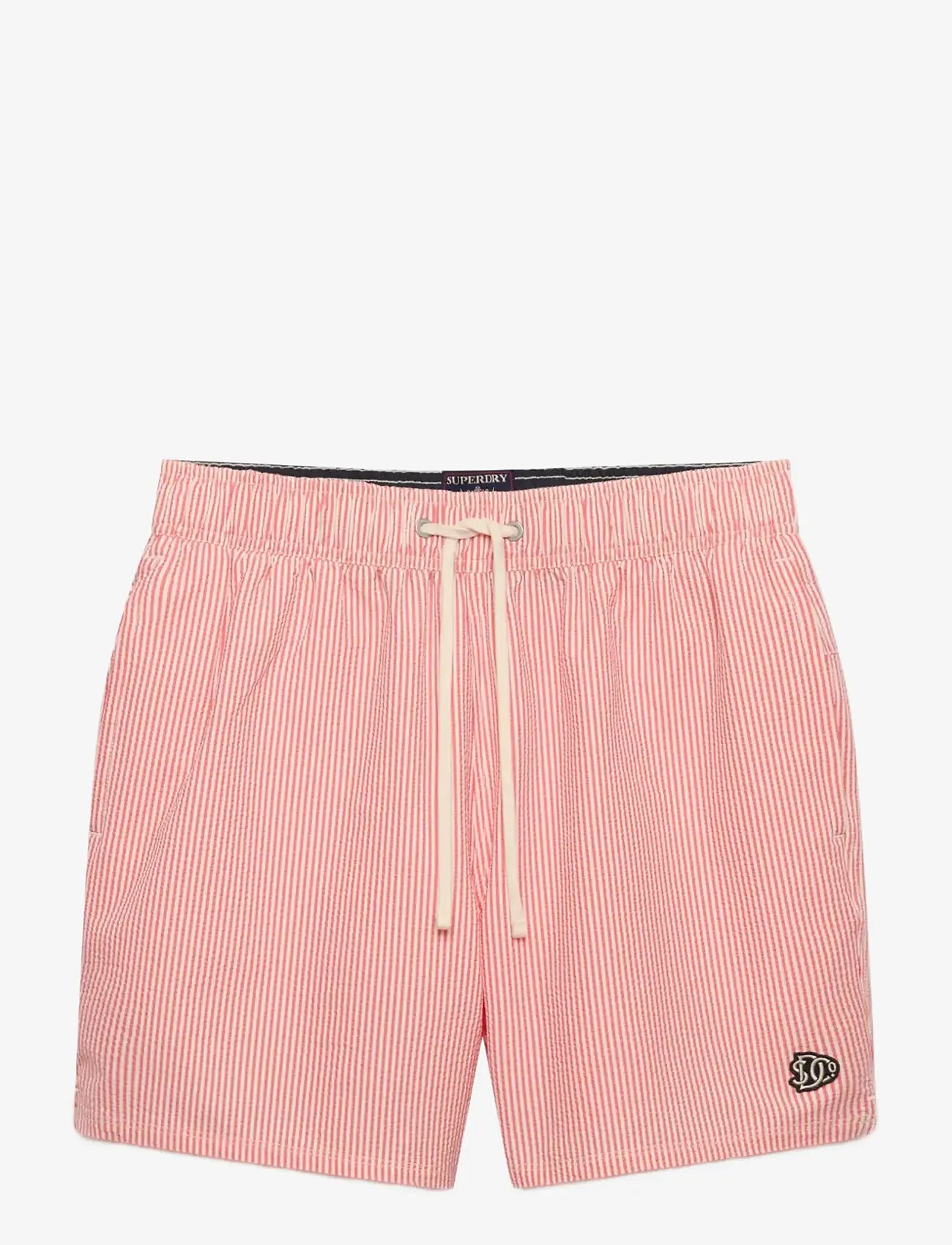Superdry - SEER SUCKER 15 SWIM SHORT - badeshorts - sugar coral/white thin stripe - 1