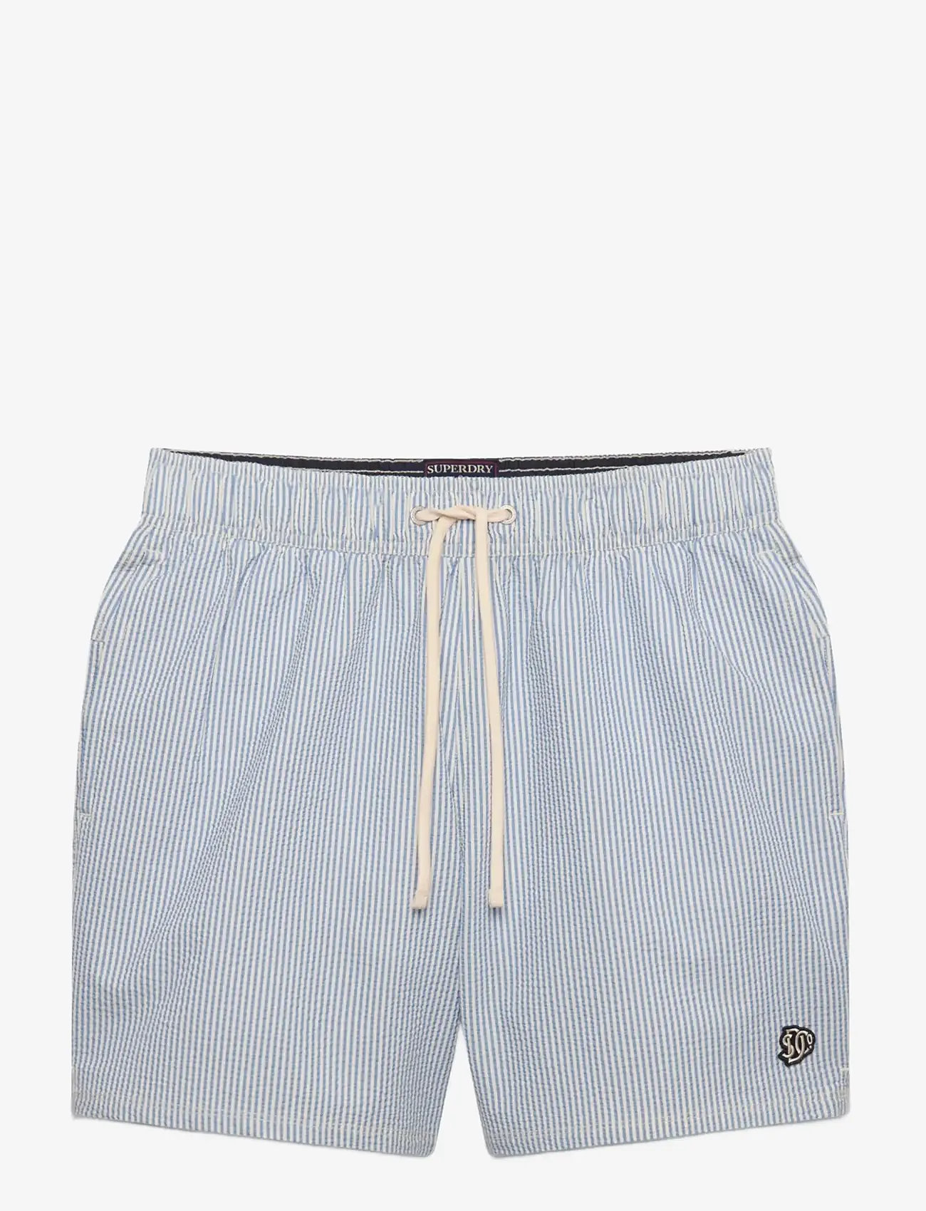 Superdry - SEER SUCKER 15 SWIM SHORT - badeshorts - rice white/endless sky stripe - 1