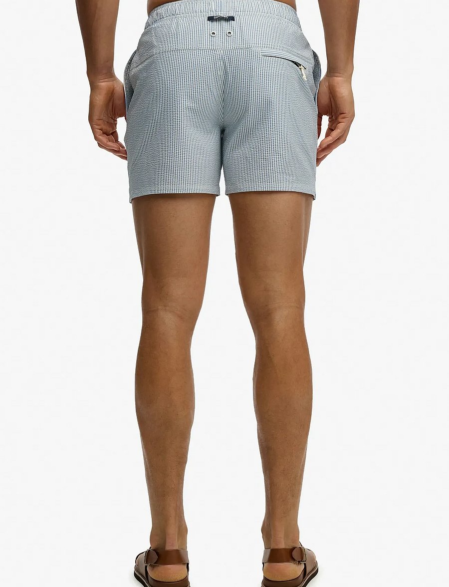 Superdry - SEER SUCKER 15 SWIM SHORT - swim shorts - rice white/endless sky stripe - 3
