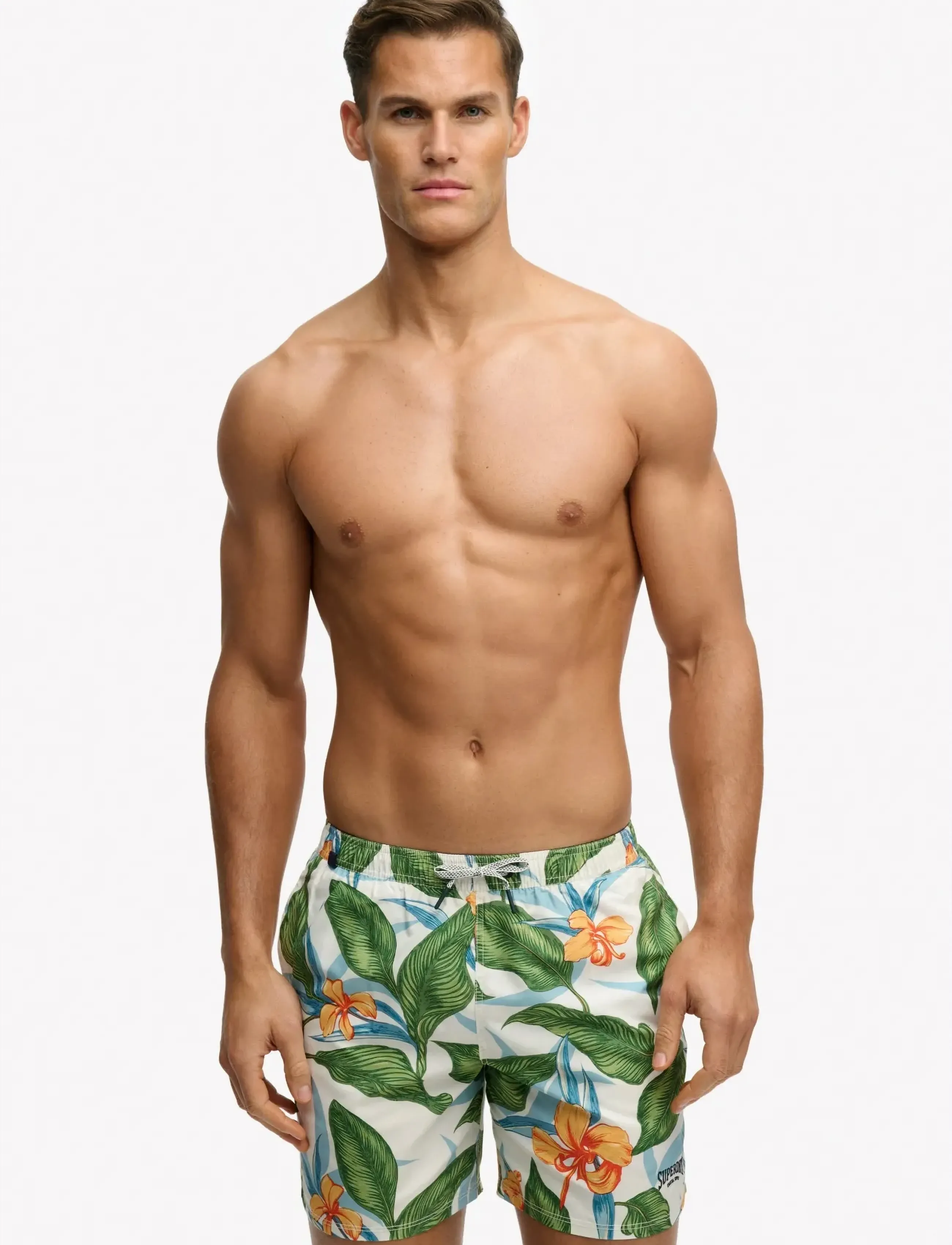Superdry Hawaiian Print 16 Swim Short, S, Bademode, Mehrfarbig/gemustert - Shorts, Männerswear