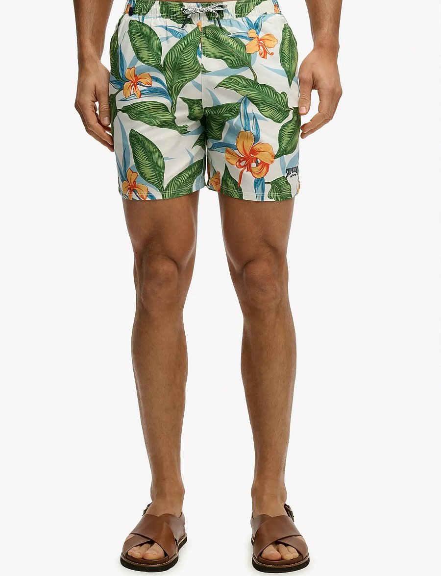 Superdry - HAWAIIAN PRINT 16 SWIM SHORT - badeshorts - evergreen hawaiian optic - 2