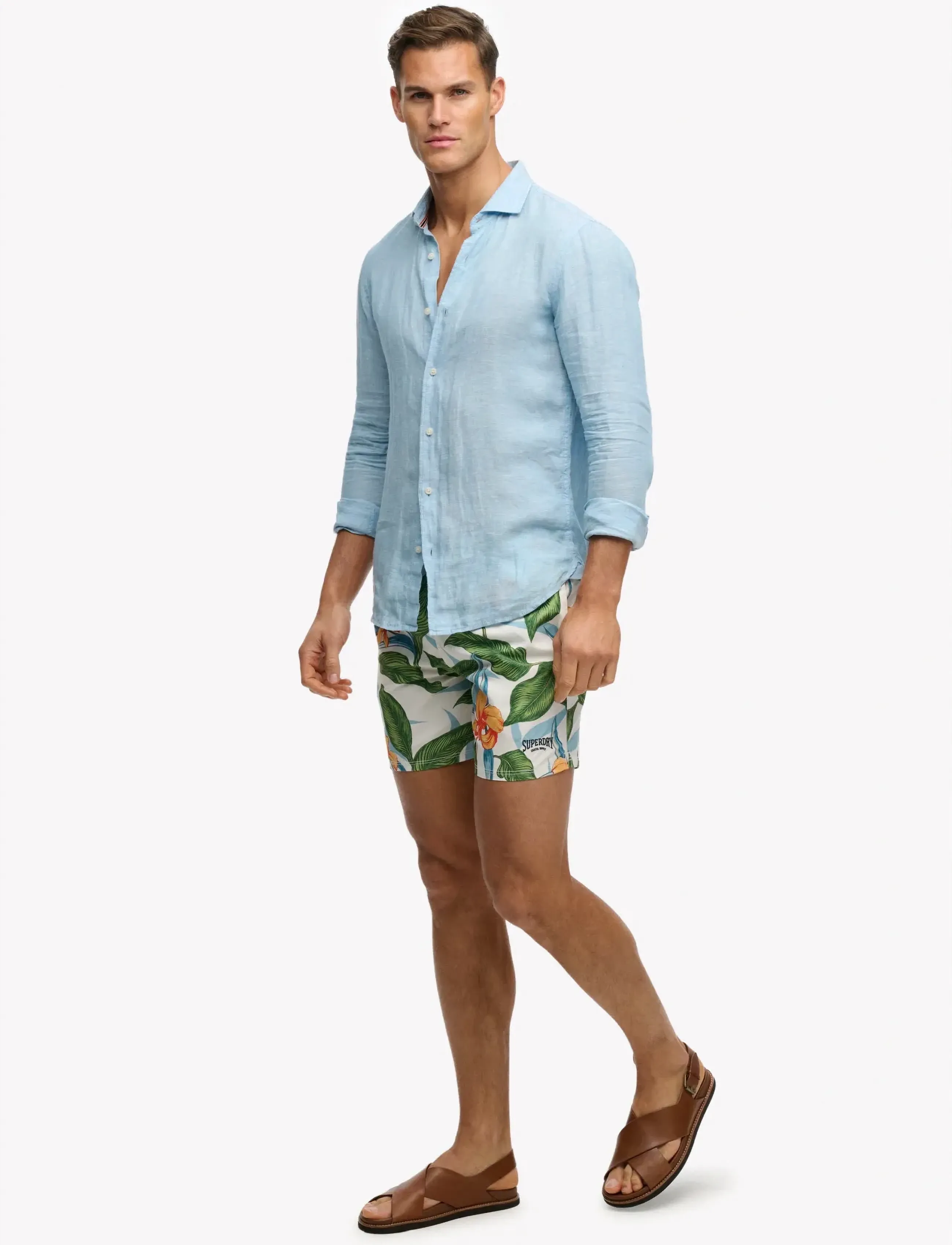 Superdry Hawaiian Print 16 Swim Short casual shorts herr – bild 7