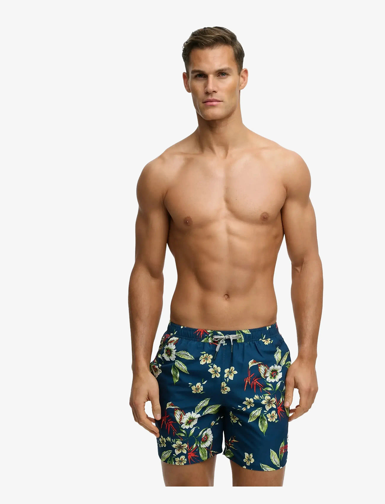 Superdry - HAWAIIAN PRINT 16 SWIM SHORT - badeshorts - cabana navy - 1