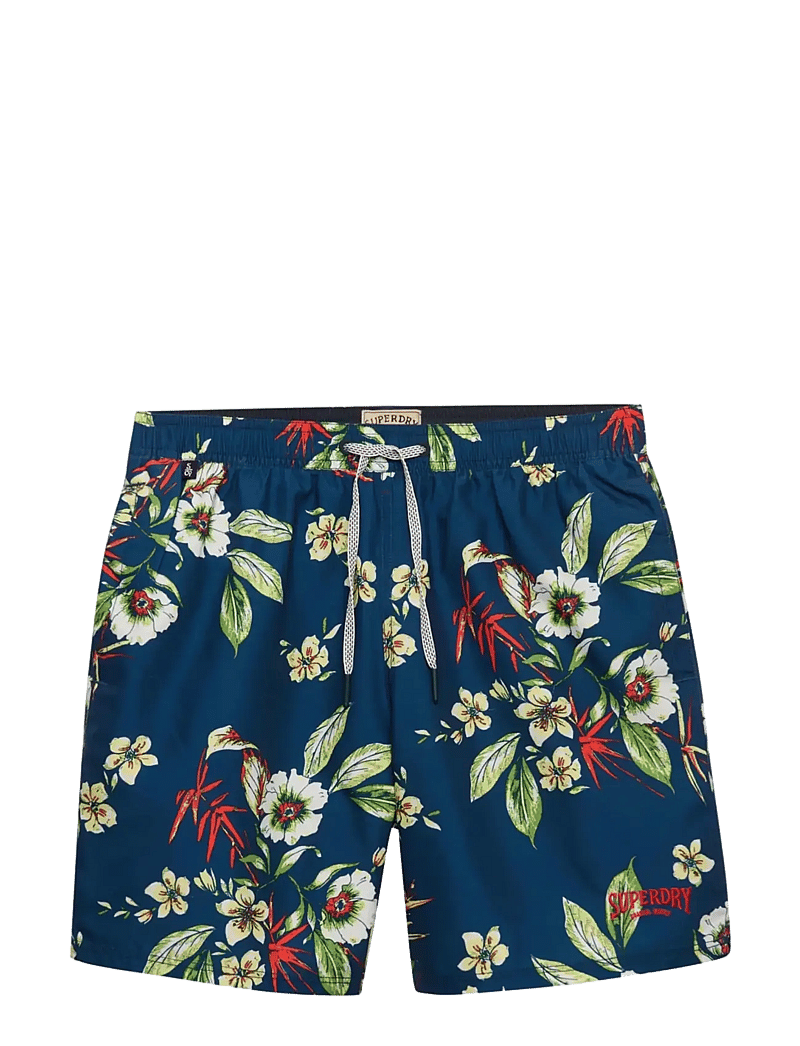 Superdry - HAWAIIAN PRINT 16 SWIM SHORT - badeshorts - cabana navy - 2