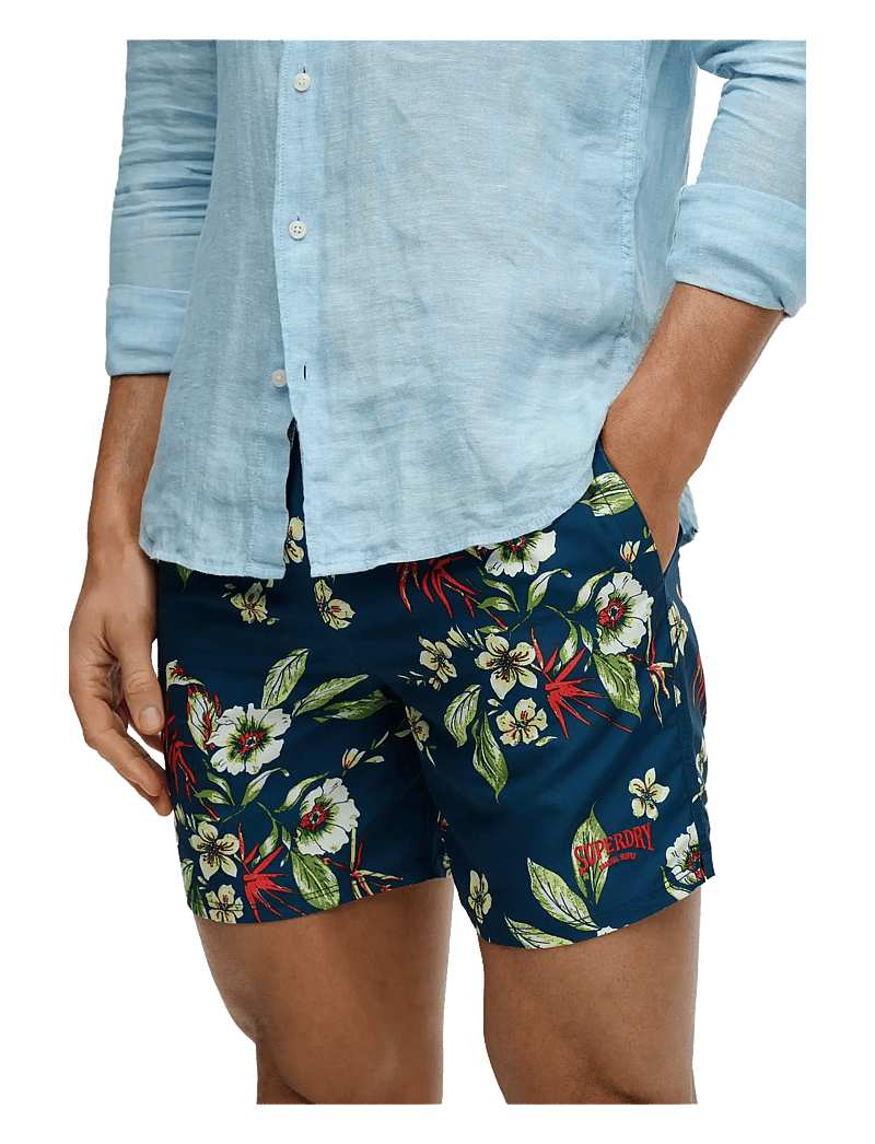 Superdry - HAWAIIAN PRINT 16 SWIM SHORT - badeshorts - cabana navy - 3