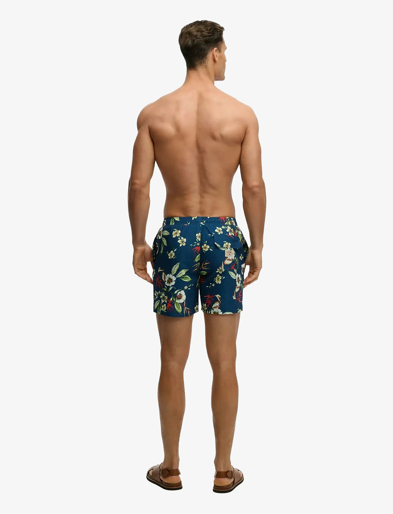 Superdry - HAWAIIAN PRINT 16 SWIM SHORT - badeshorts - cabana navy - 5