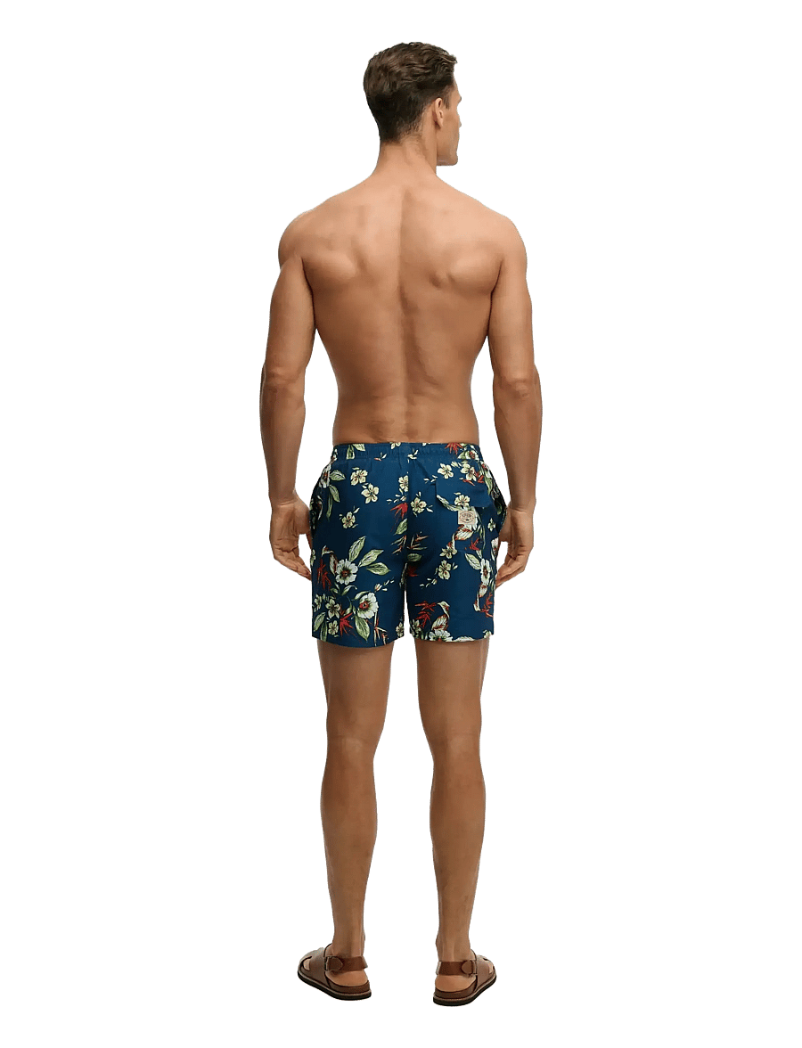 Superdry - HAWAIIAN PRINT 16 SWIM SHORT - swim shorts - cabana navy - 5