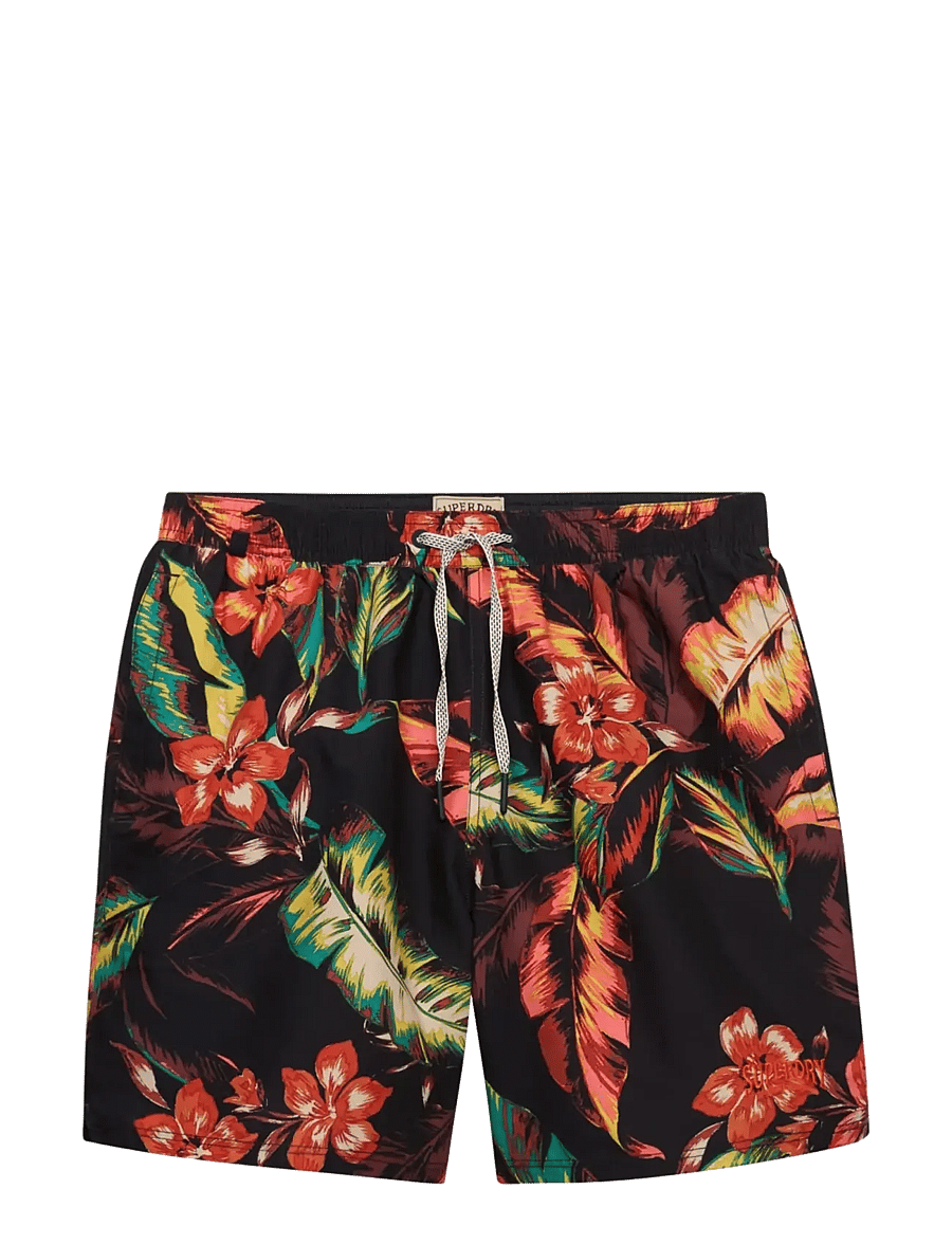 Superdry - HAWAIIAN PRINT 16 SWIM SHORT - shorts de bain - cuban nights black - 1