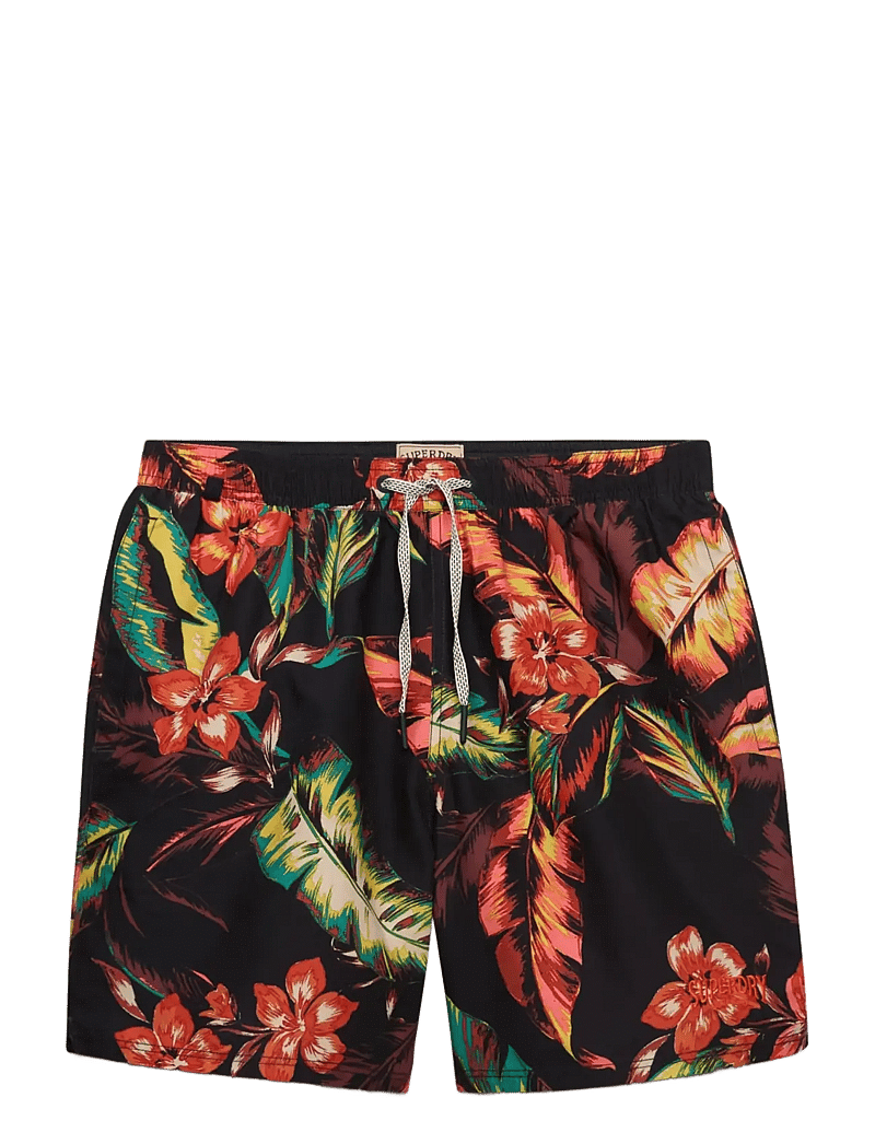 Superdry - HAWAIIAN PRINT 16 SWIM SHORT - badeshorts - cuban nights black - 2