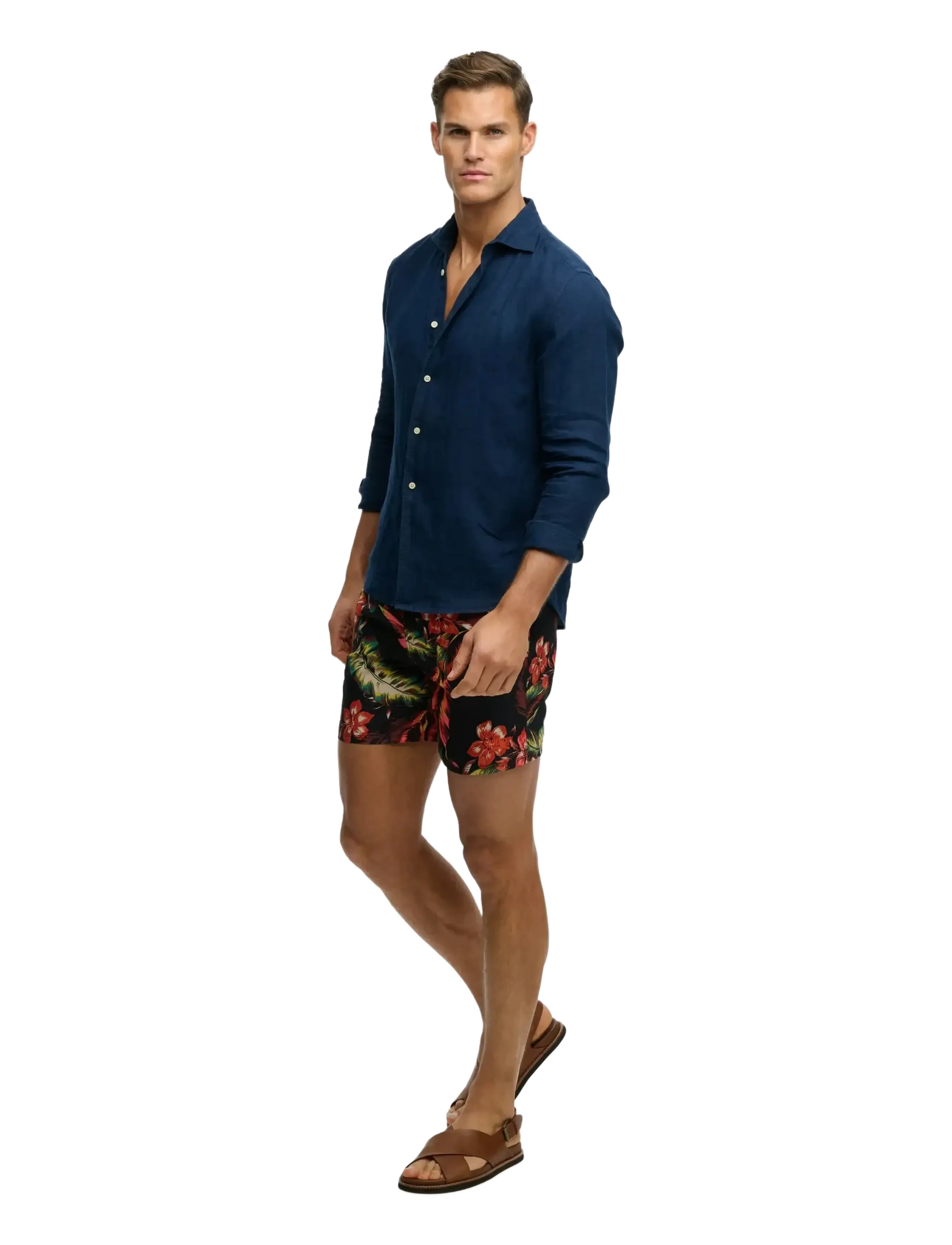 Superdry - HAWAIIAN PRINT 16 SWIM SHORT - shorts de bain - cuban nights black - 4