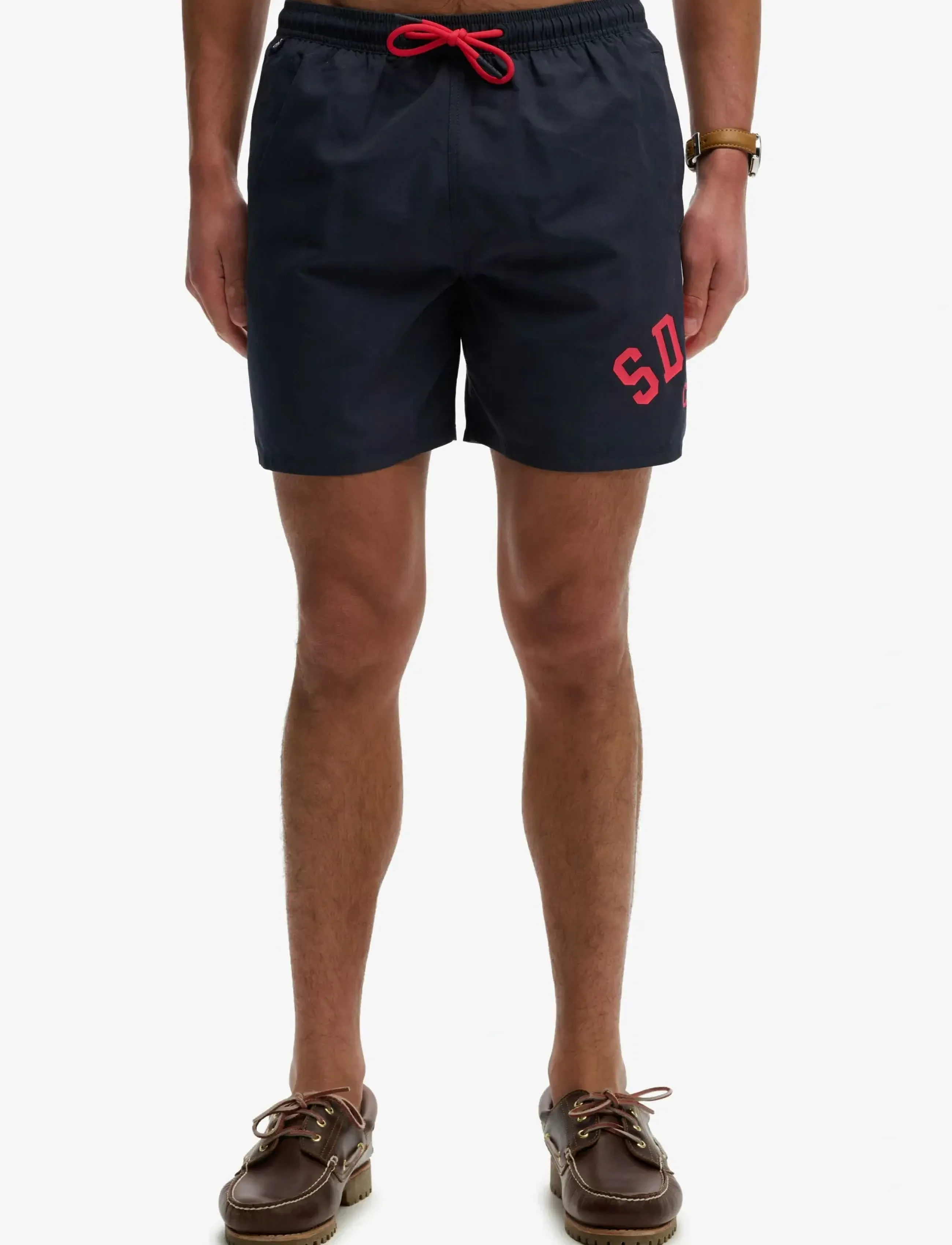 Superdry PRINTED LOGO 16 SWIM SHORT - Badetøy - ECLIPSE NAVY / navy