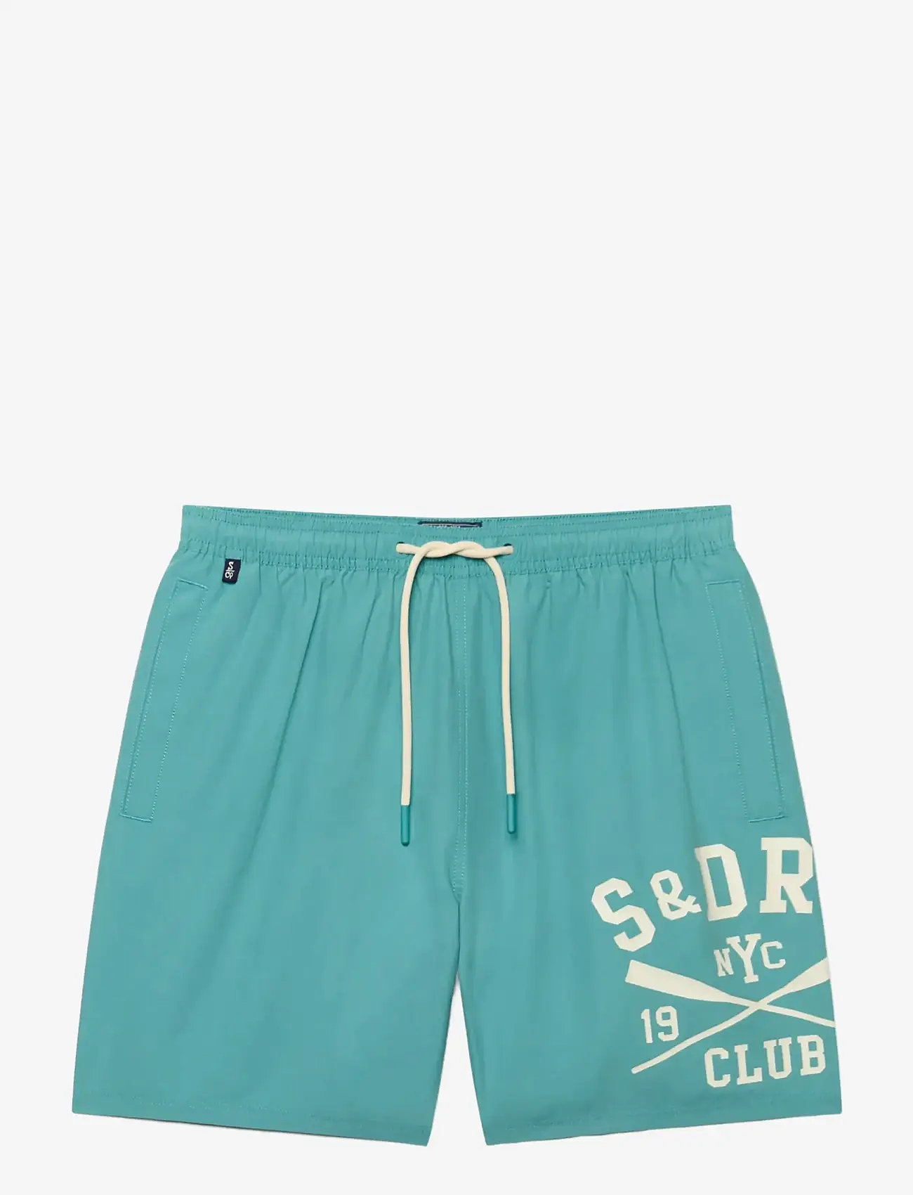 Superdry - PRINTED LOGO 16 SWIM SHORT - badeshorts - teal - 1