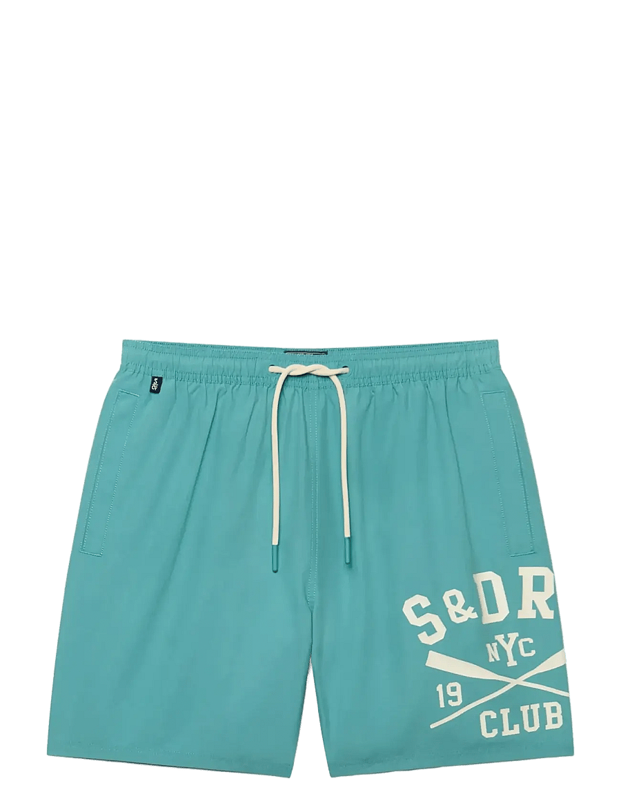 Superdry - PRINTED LOGO 16 SWIM SHORT - badehose - teal - 1