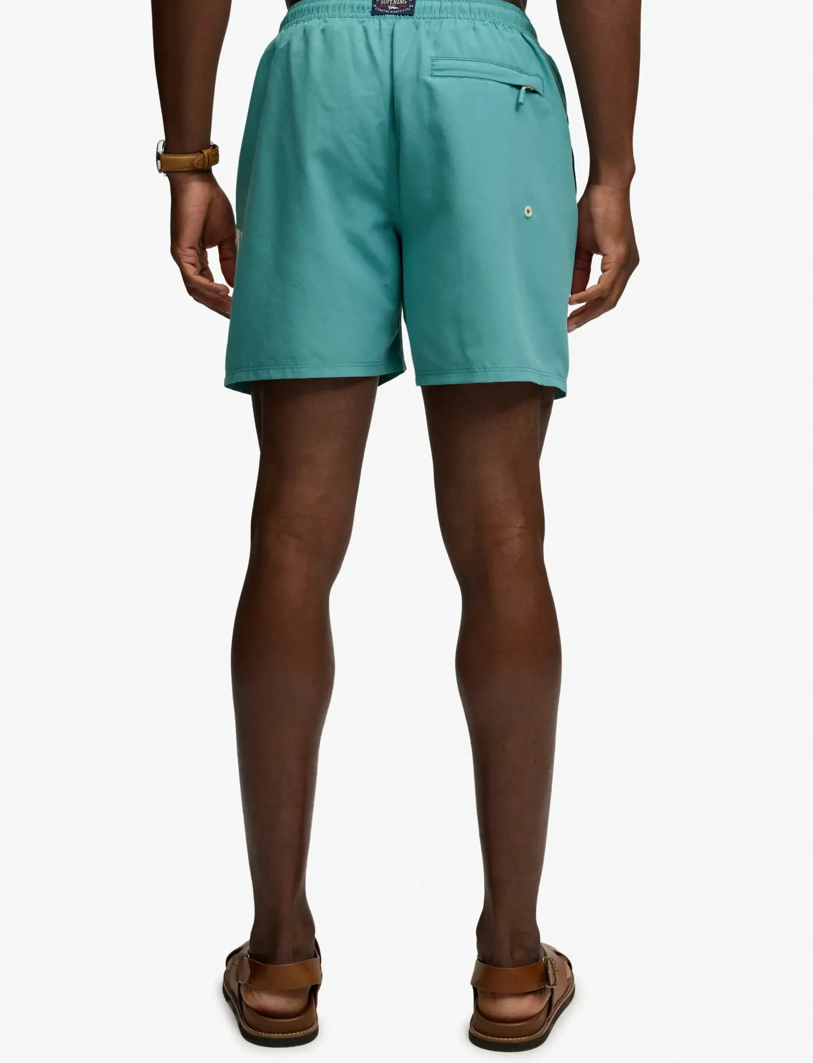 Superdry - PRINTED LOGO 16 SWIM SHORT - badehose - teal - 2