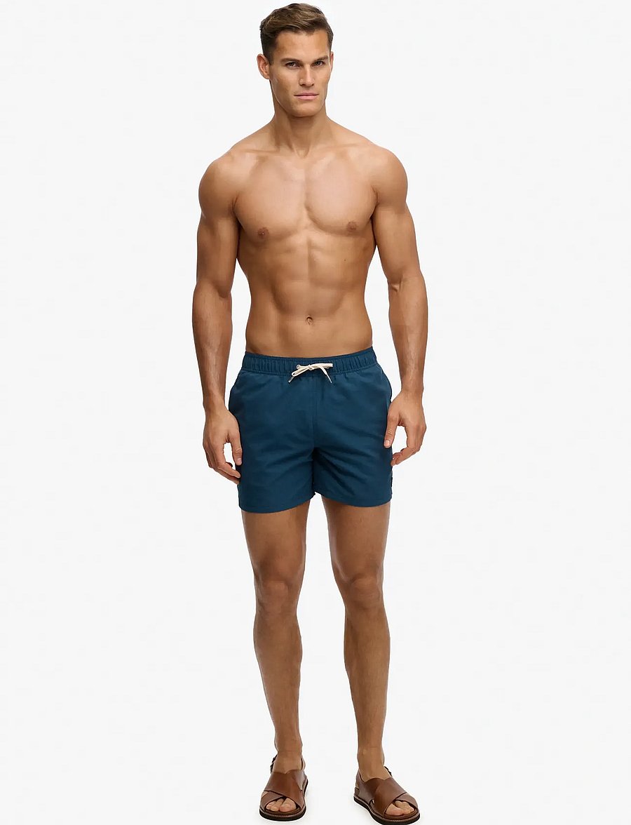 Superdry - EMBROIDERED LOGO 15 SWIM SHORT - badehose - blue bottle - 4