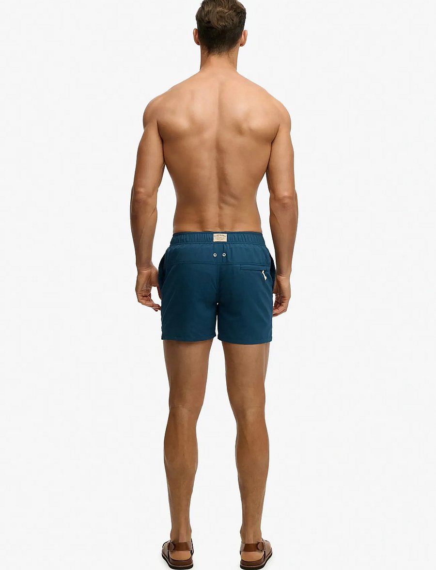 Superdry - EMBROIDERED LOGO 15 SWIM SHORT - badehose - blue bottle - 5