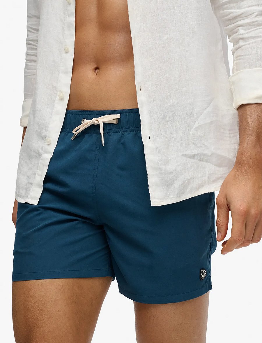 Superdry - EMBROIDERED LOGO 15 SWIM SHORT - peldšorti - blue bottle - 5