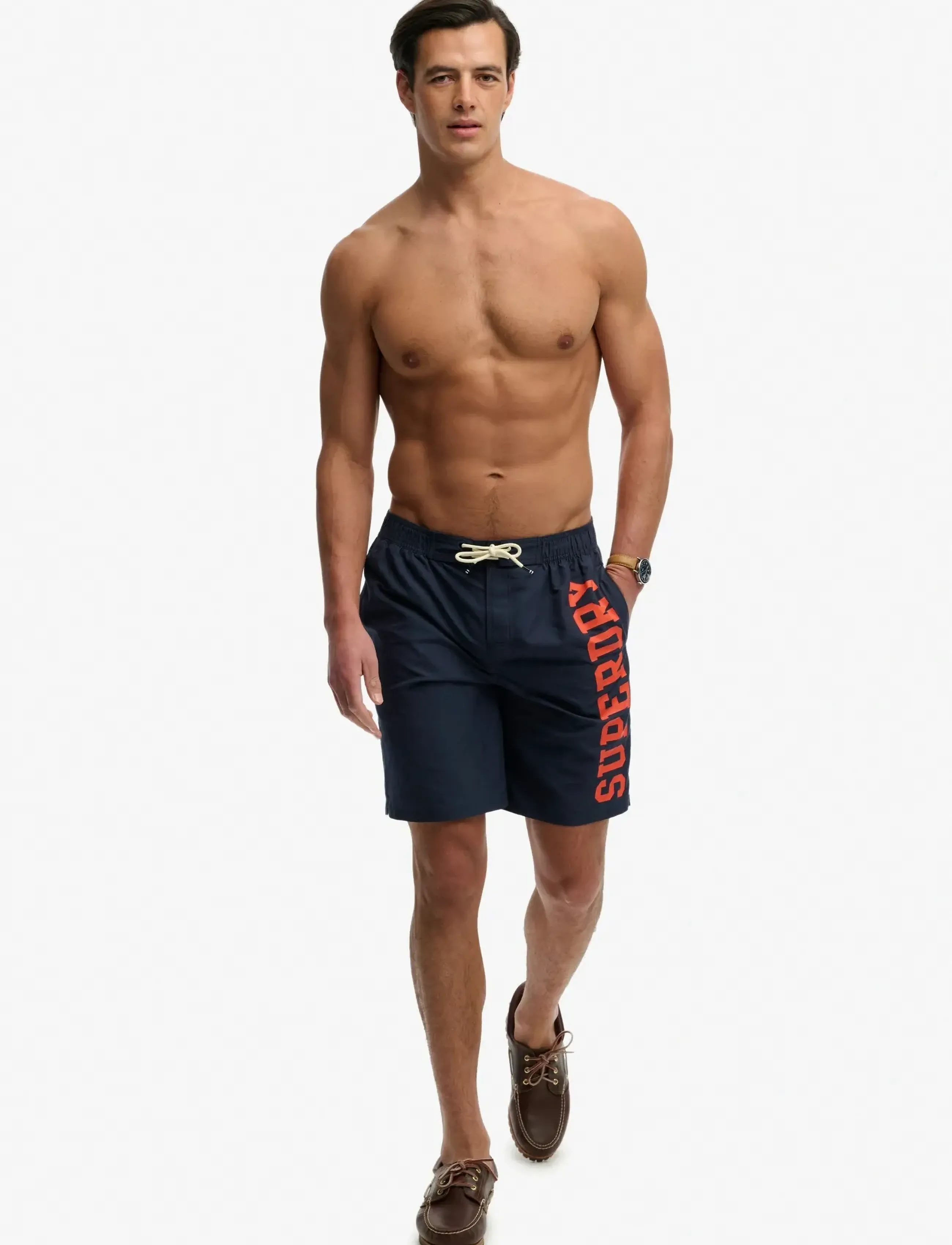 Superdry - LOGO 19 BOARDSHORT - lühikesed ujumispüksid - nautical navy - 5
