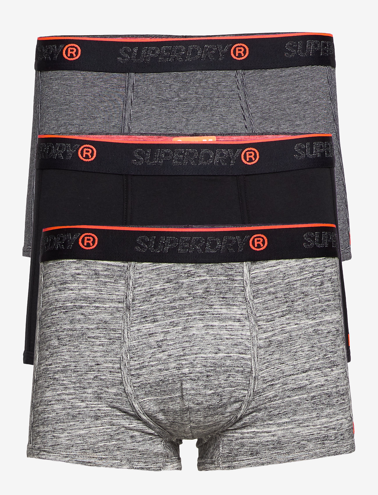 Superdry - O.L SPORT TRUNK TRIPLE PACK - black/black feeder/flint grey grit - 0