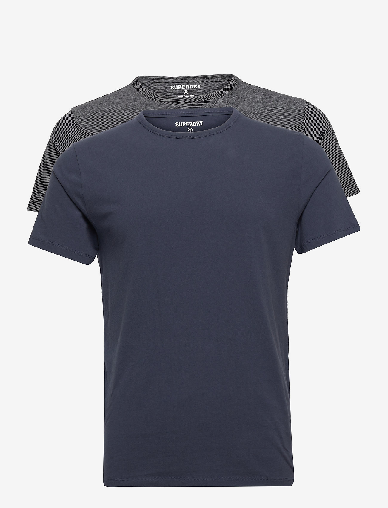 Superdry - SDRY LAUNDRY SLIM TEE 2 PACK - laundry nvy/laundry blk feeder - 0