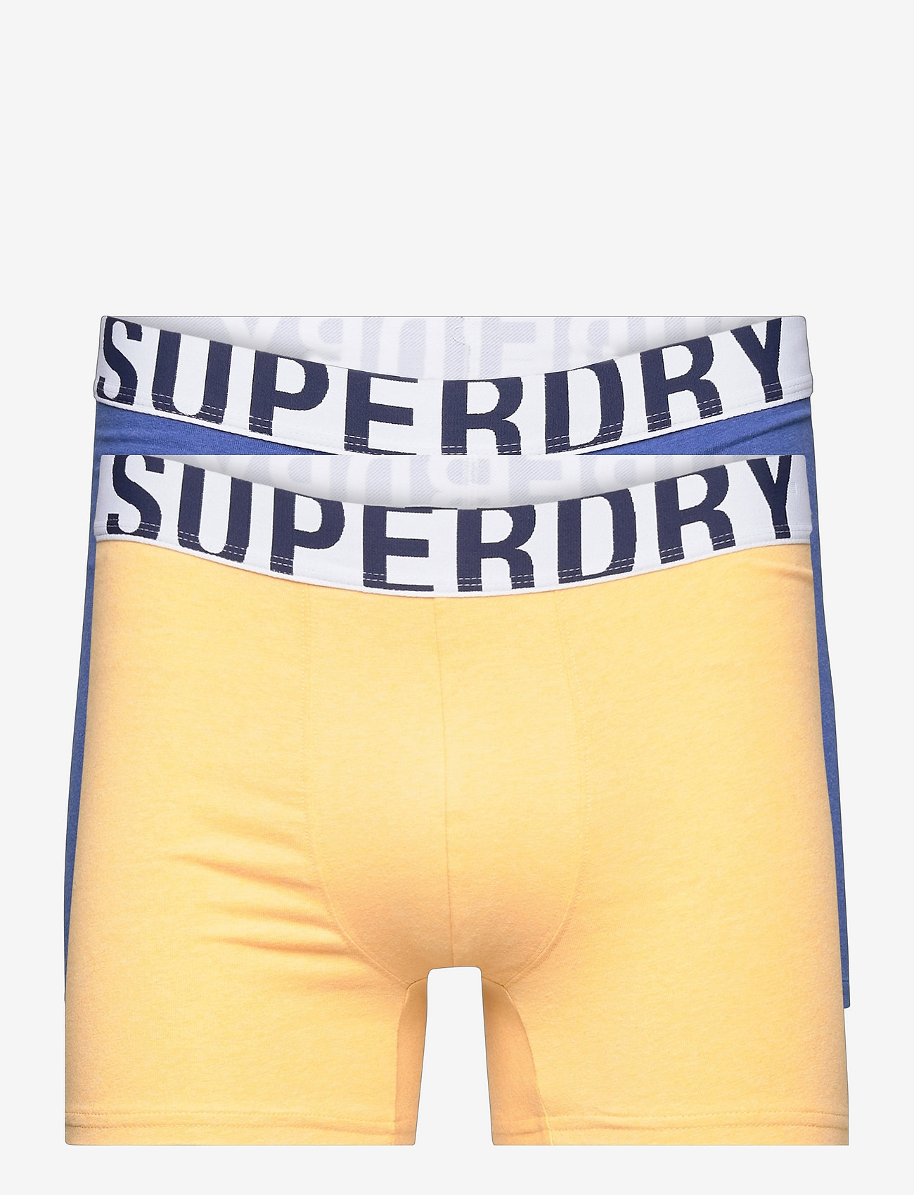 Superdry - BOXER DUAL LOGO DOUBLE PACK - mazarine/nautical yellow - 0