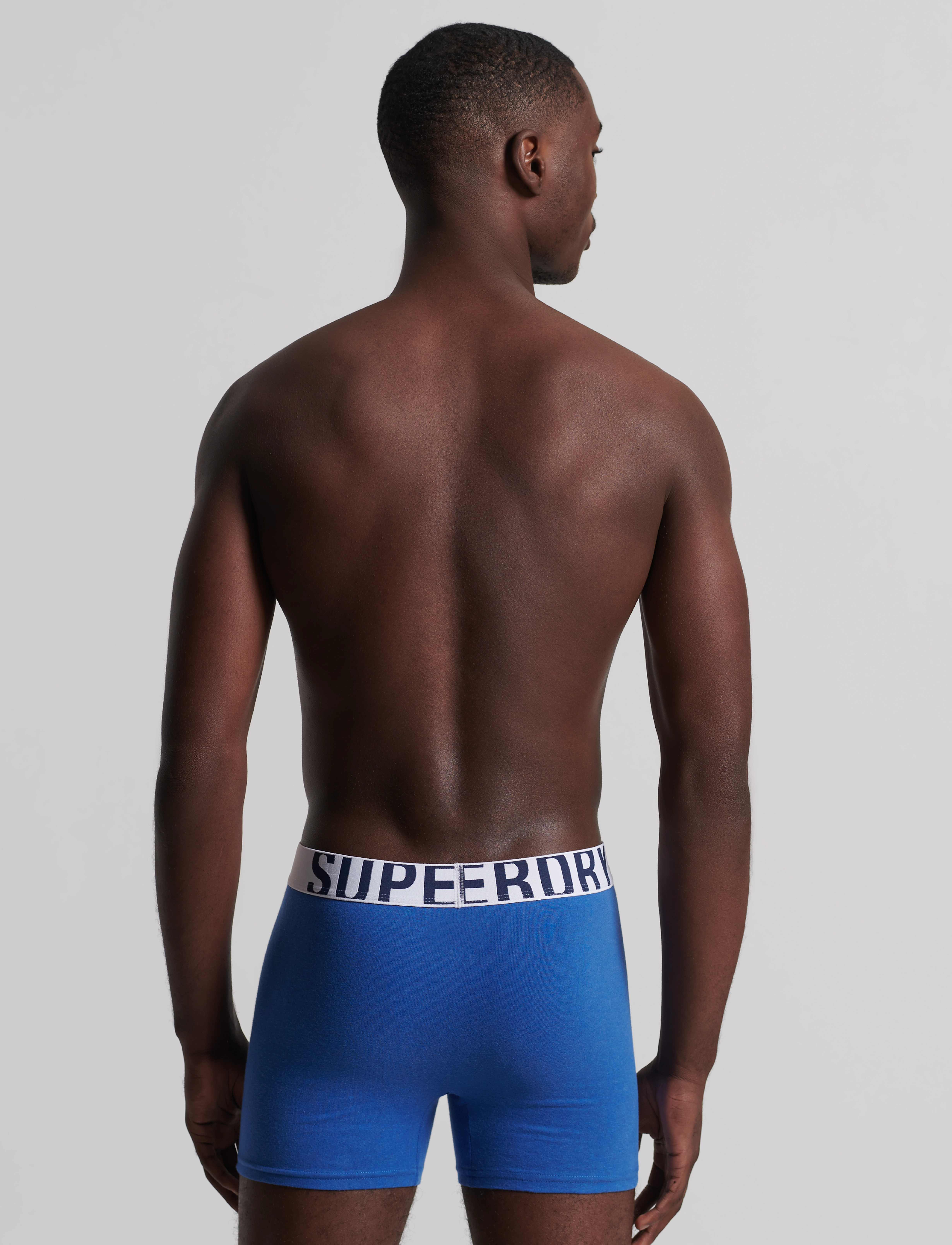 Superdry - BOXER DUAL LOGO DOUBLE PACK - mazarine/nautical yellow - 2