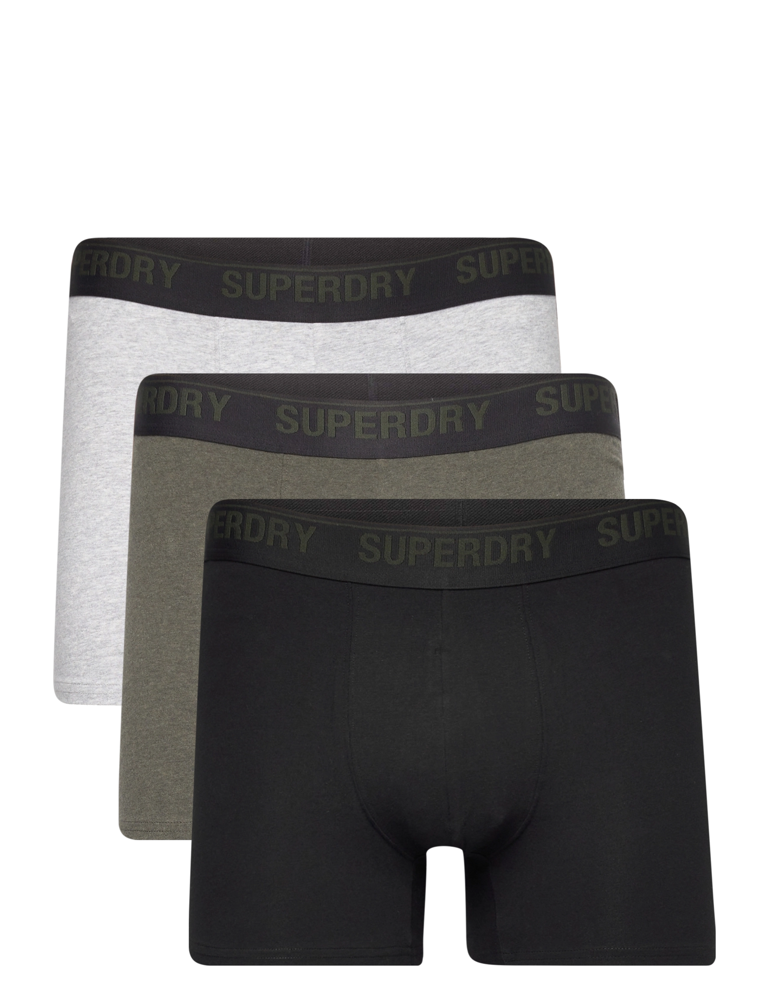 Superdry - BOXER MULTI TRIPLE PACK - black/olive/grey - 0