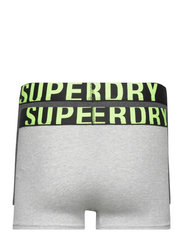 Superdry - TRUNK DUAL LOGO DOUBLE PACK - mažiausios kainos - charcoal/grey fluro - 4