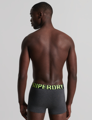 Superdry - TRUNK DUAL LOGO DOUBLE PACK - mažiausios kainos - charcoal/grey fluro - 2