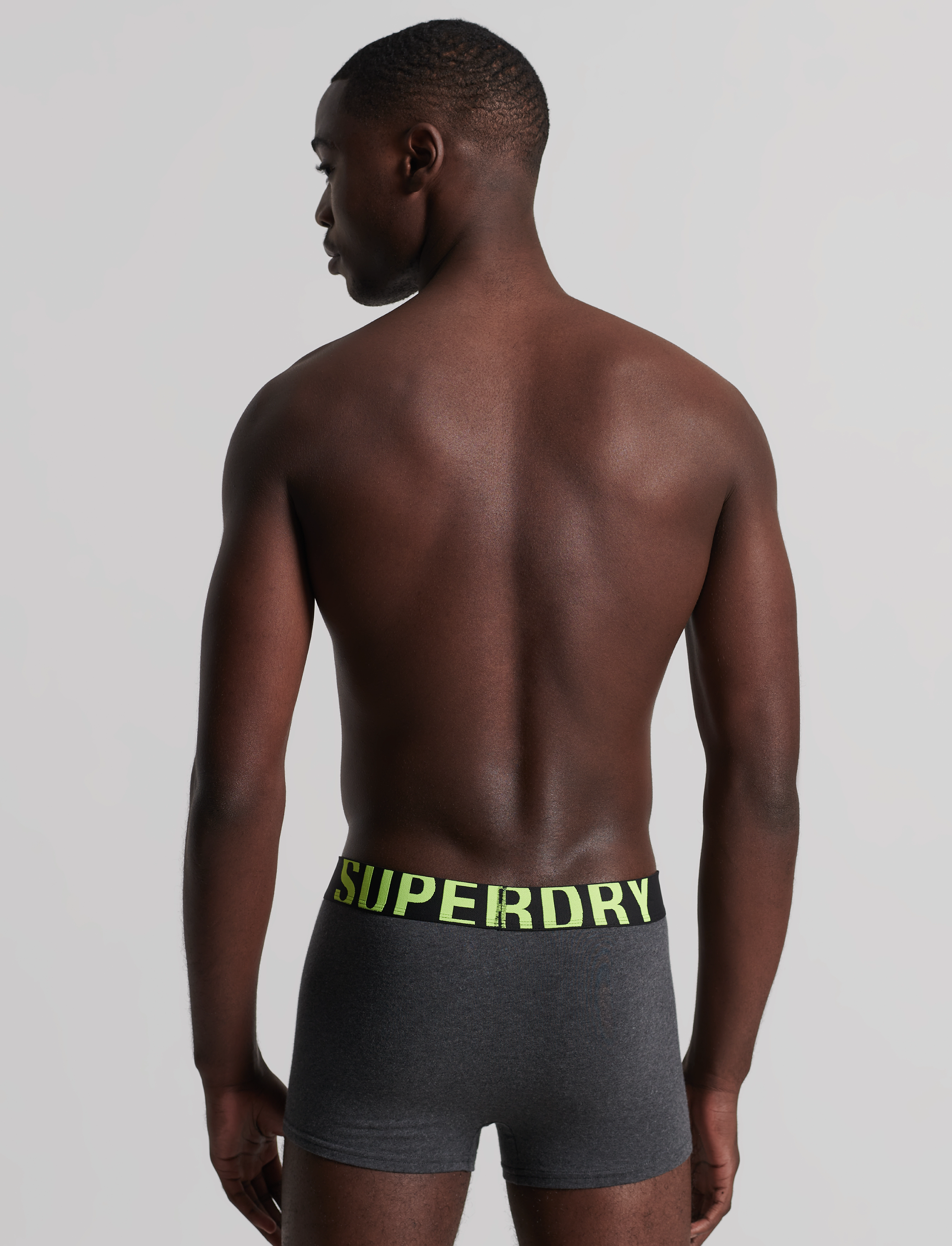 Superdry - TRUNK DUAL LOGO DOUBLE PACK - charcoal/grey fluro - 2