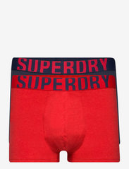 Superdry - TRUNK DUAL LOGO DOUBLE PACK - laveste priser - richest navy/risk red - 0