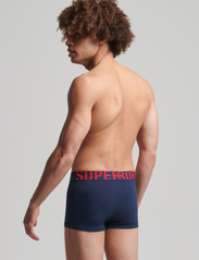 Superdry - TRUNK DUAL LOGO DOUBLE PACK - mažiausios kainos - richest navy/risk red - 3