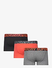 Superdry - TRUNK TRIPLE PACK - boxer briefs - karst mega black/black/bright orange marl - 1