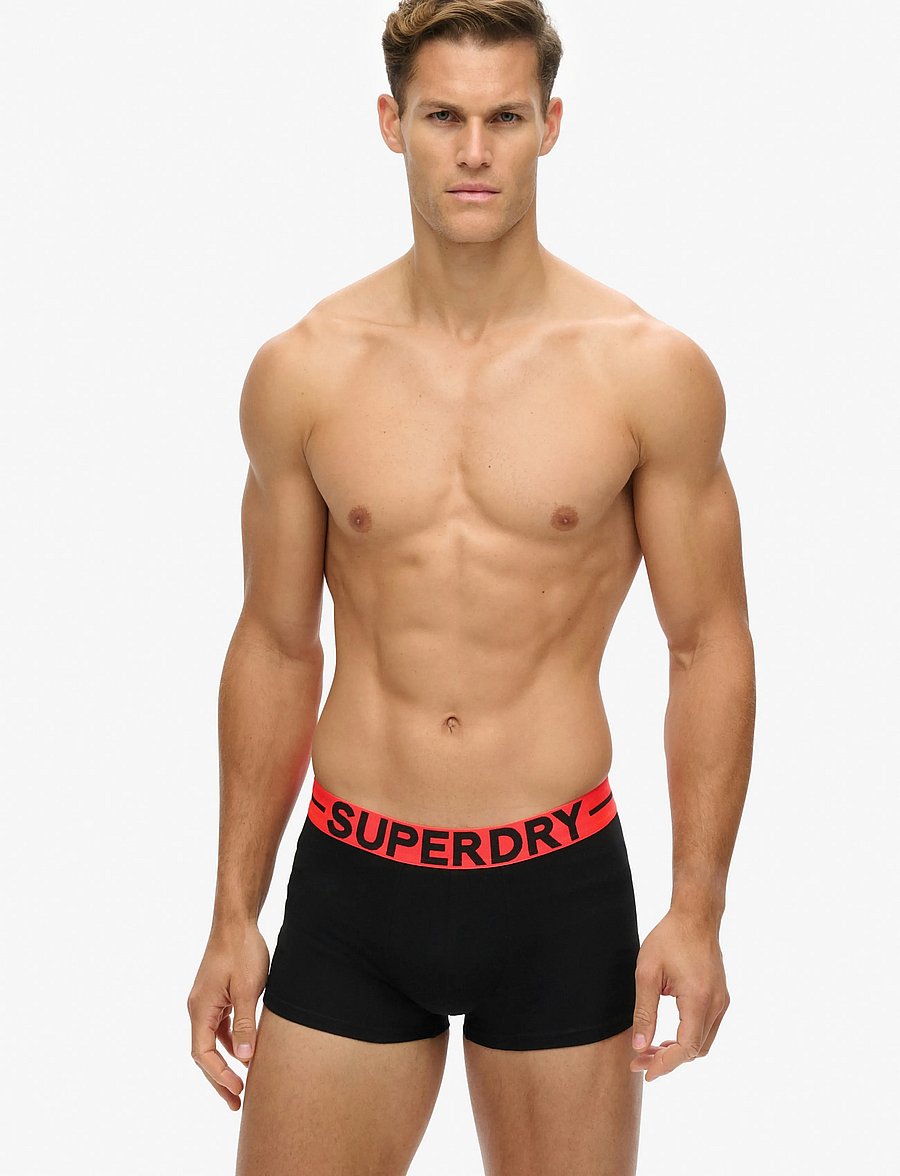 Superdry - TRUNK TRIPLE PACK - boxershorts - ath grey feeder/blk stripe/blk - 0