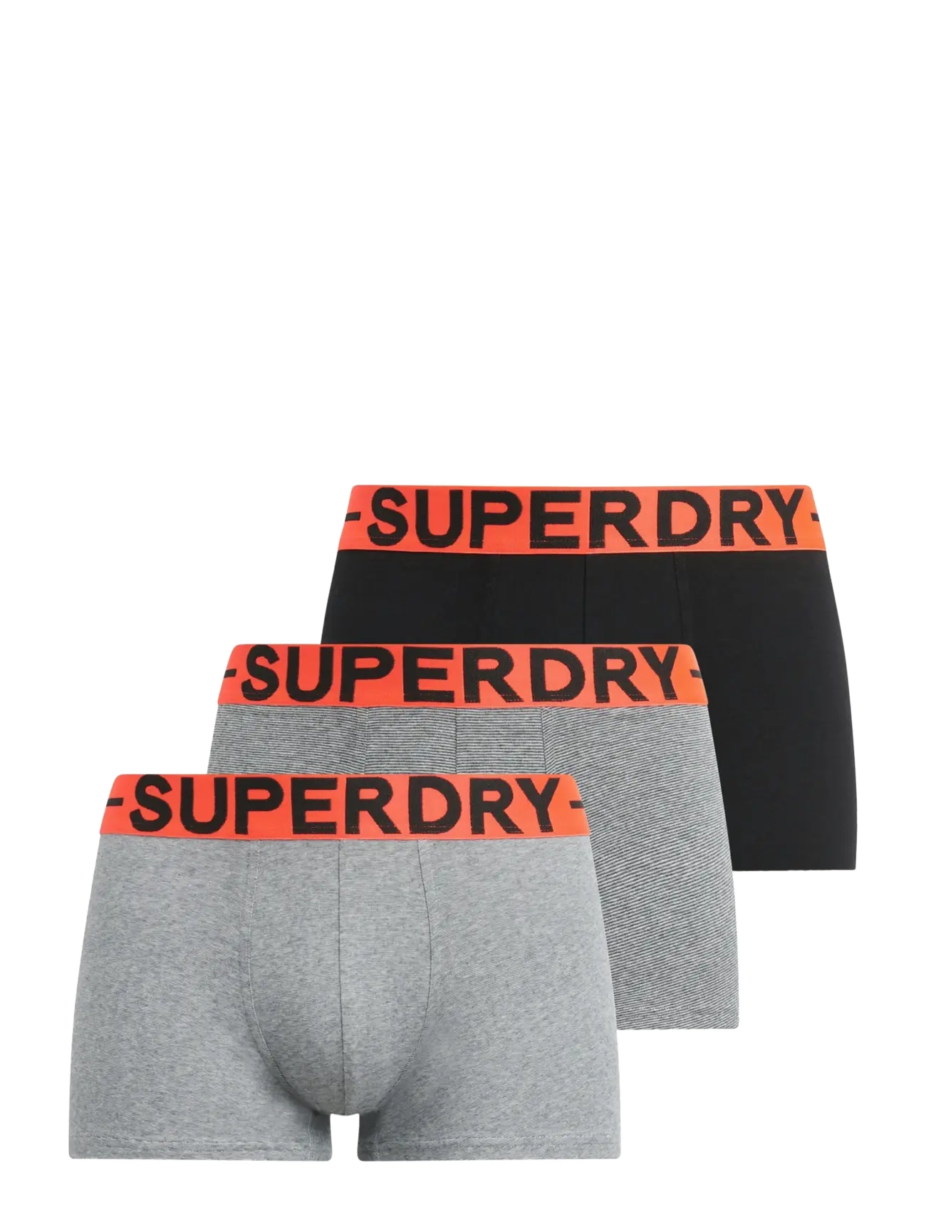 Superdry - TRUNK TRIPLE PACK - boxershorts - ath grey feeder/blk stripe/blk - 2