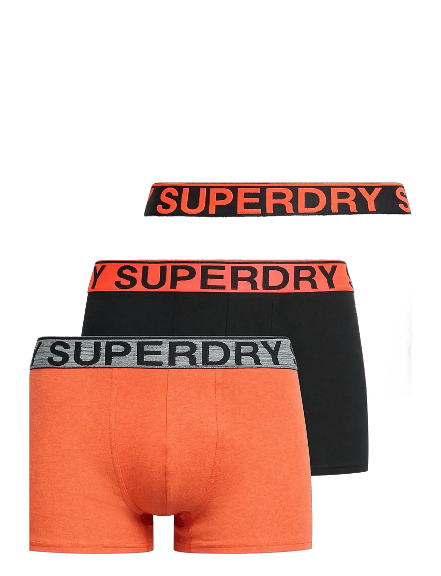 Superdry - TRUNK TRIPLE PACK - unterhosen im multipack - karst mega blck/blck/ornge mrl - 1
