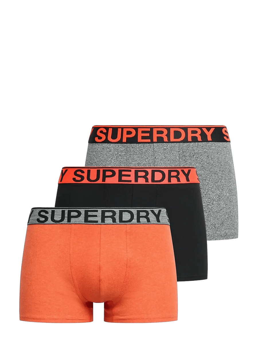 Superdry - TRUNK TRIPLE PACK - unterhosen im multipack - karst mega blck/blck/ornge mrl - 2