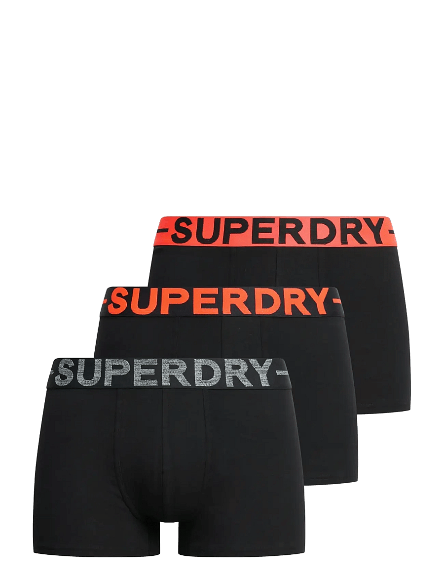 Superdry - TRUNK TRIPLE PACK - boxershorts - black/orange - 2