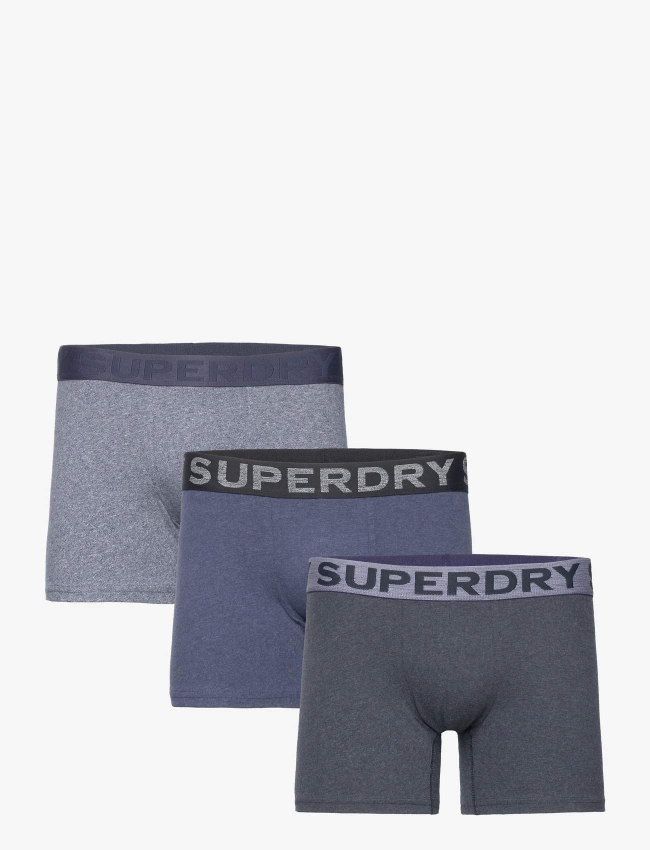Superdry - BOXER TRIPLE PACK - lägsta priserna - frosted navy grit/dark indigo marl/navy - 0
