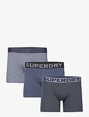 Superdry - BOXER TRIPLE PACK - laveste priser - frosted navy grit/dark indigo marl/navy - 0