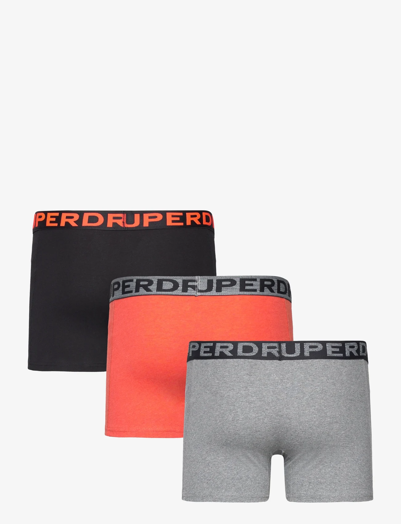 Superdry - BOXER TRIPLE PACK - boxer briefs - black/bright orange marl/noos grey marl - 1