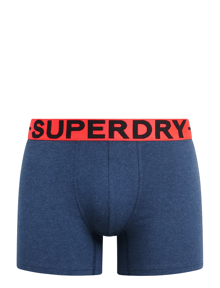 Superdry - BOXER TRIPLE PACK - majtki w wielopaku - dark indigo blue marl/bright orange marl - 2