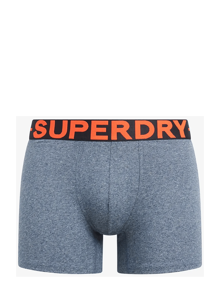 Superdry - BOXER TRIPLE PACK - majtki w wielopaku - dark indigo blue marl/bright orange marl - 3