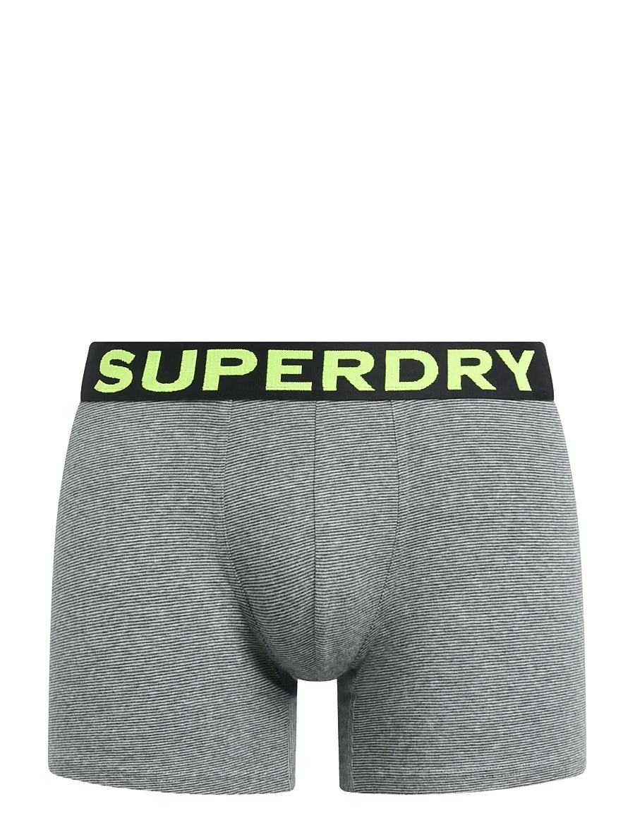 Superdry - BOXER TRIPLE PACK - trunks - ath grey feeder/blk stripe/blk - 2